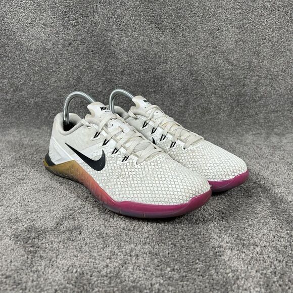 Nike Metcon 4 CD3128-107 Women’s Size 8.5 White Crossfit Gym Lifting Shoes Used - Picture 3 of 13
